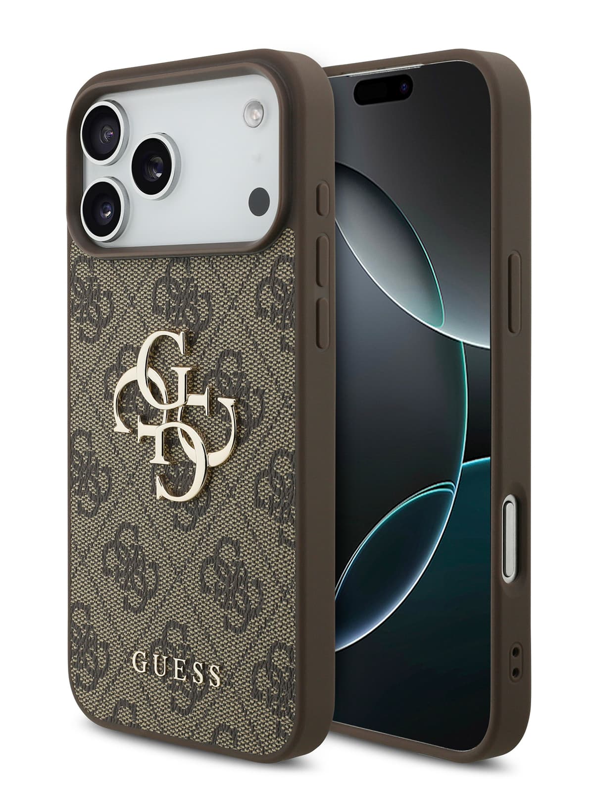 Чехол Guess PU 4G Big metal logo Hard Brown (iPhone 17 Pro)