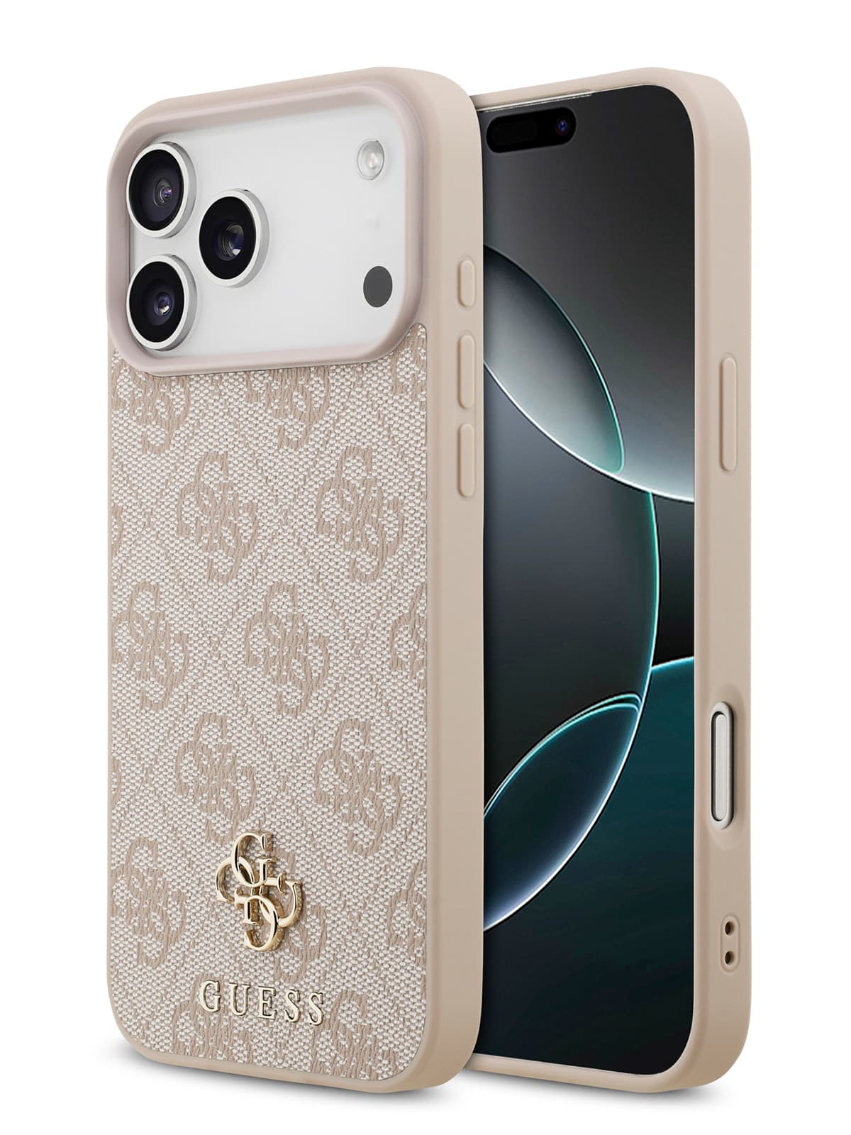 Чехол Guess PU 4G Small metal logo Hard Pink MagSafe (iPhone 17 Pro Max)